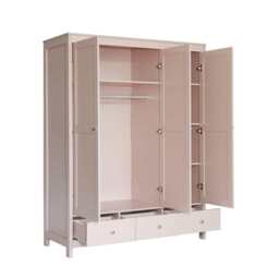 Neo 3 Door 3 Drawer Wardrobe Storage Wardrobe, Vintage Pink - thumbnail 3