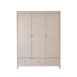 Neo 3 Door 3 Drawer Wardrobe Storage Wardrobe, Vintage Pink - thumbnail 2