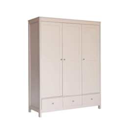 Neo 3 Door 3 Drawer Wardrobe Storage Wardrobe, Vintage Pink - thumbnail 1