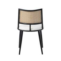 Set of 2 Boho Boucle Rattan Dining Chairs - thumbnail 7