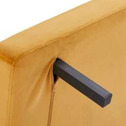 Jola Velvet Foldable Sofa Bed with Pillow 1 Seater, Mustard - thumbnail 9