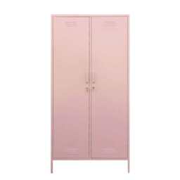 Lokki® 2 Doors Wardrobe Storage Locker cabinet With Adjustable Shelf, Pink - thumbnail 5