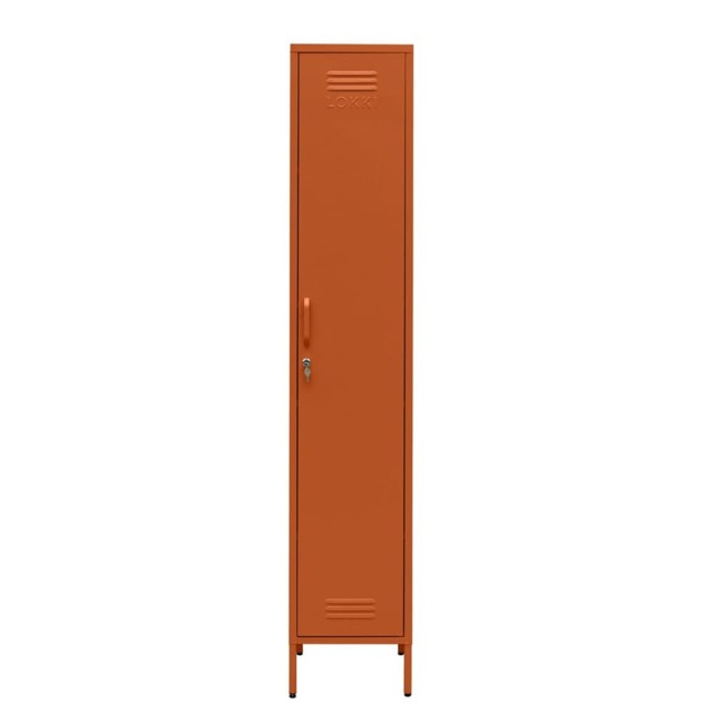 Lokki® Single Door Locker With Adjustable Shelf Storage Cabinet, Orange - image 1