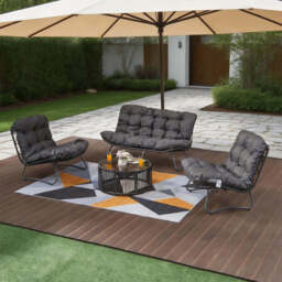 4‑Seater Outdoor Sofa Set with Coffee Table - thumbnail 1