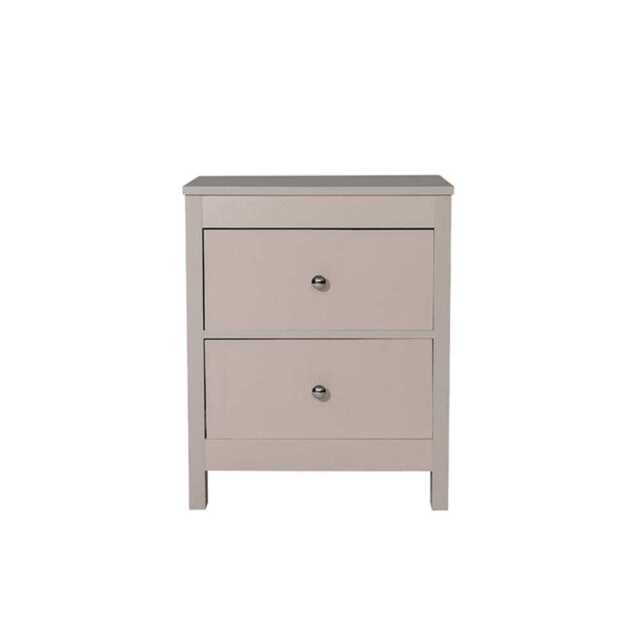 Neo 2 Drawer Bedside Table Bedside Cabinet, Pink - image 1