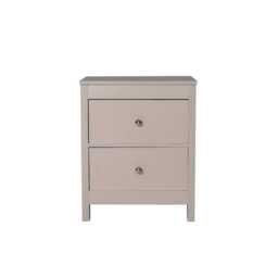 Neo 2 Drawer Bedside Table Bedside Cabinet, Pink - thumbnail 1