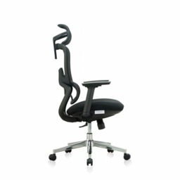Premium Fabric Blend Ergonomic Office Chair Swivel Computer Task Chair with Headrest, Black - thumbnail 5
