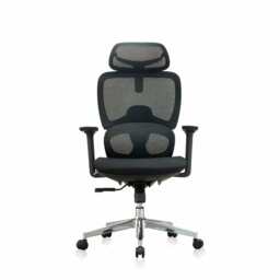Premium Fabric Blend Ergonomic Office Chair Swivel Computer Task Chair with Headrest, Black - thumbnail 2
