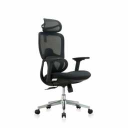 Premium Fabric Blend Ergonomic Office Chair Swivel Computer Task Chair with Headrest, Black - thumbnail 4