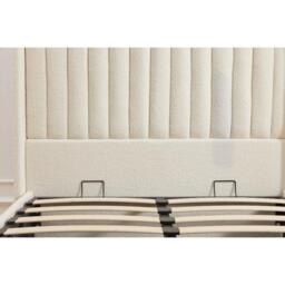 Russell Pneumatic Ottoman Storage Bed Double / King Bed Lift Up Storage Bed Frame, Double / White Teddy Fleece - thumbnail 6