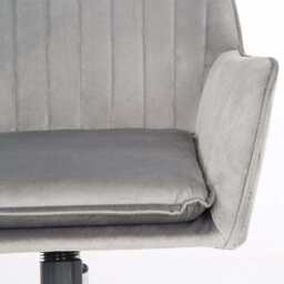 Melton Office Chair Upholstered Velvet Channel Tufted, Grey - thumbnail 8