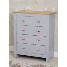 Heritage 3+2 Chest Of Drawers Storage Cabinet, White - thumbnail 6