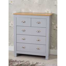 Heritage 3+2 Chest Of Drawers Storage Cabinet, White - thumbnail 7