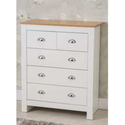 Heritage 3+2 Chest Of Drawers Storage Cabinet, White - thumbnail 3