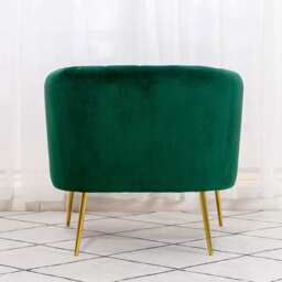 Russell Velvet Armchair In Green - thumbnail 4