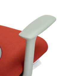 Premium Fabric Blend Ergonomic Office Chair with Headrest Option, Without Headrest / Grey+Red - thumbnail 5