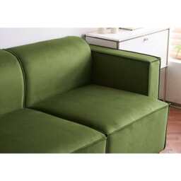 Tessa Modular 4 Seater Sofa, Velvet Moss Green - thumbnail 7