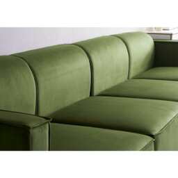 Tessa Modular 4 Seater Sofa, Velvet Moss Green - thumbnail 5