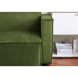 Tessa Modular 4 Seater Sofa, Velvet Moss Green - thumbnail 8