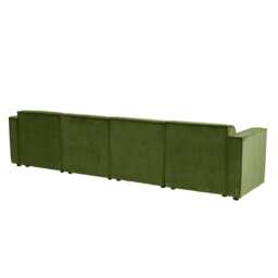 Tessa Modular 4 Seater Sofa, Velvet Moss Green - thumbnail 6