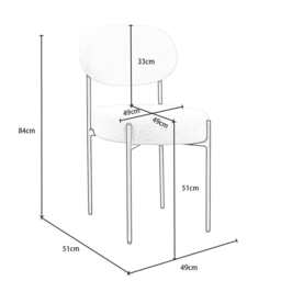Lisa 120cm Rectangle Dining Table Set With 4 Boucle Chairs - thumbnail 8