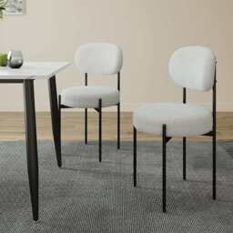 Lisa 120cm Rectangle Dining Table Set With 4 Boucle Chairs - thumbnail 3