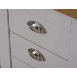 Set of 2 Heritage Bedside Tables Storage Cabinet, White - thumbnail 5