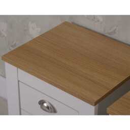 Set of 2 Heritage Bedside Tables Storage Cabinet, White - thumbnail 4