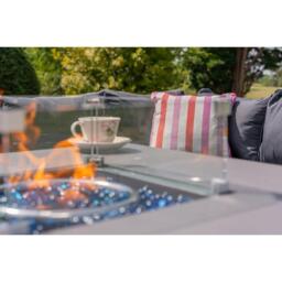 Vancouver 5-Seater Rattan Corner Sofa Set with Cubic Fire Pit Table and Rain cover - thumbnail 9