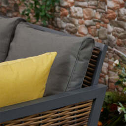 Berlin 9 Seater Aluminium Outdoor Garden Sofa Set with Lifting Table and Bench - thumbnail 4