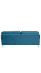 Bunburry 3 Seater Sofa Upholstered Sofa, Velvet Teal - thumbnail 6