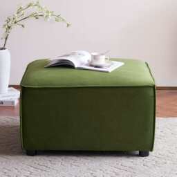 Tessa Modular Ottoman, Velvet Moss Green - thumbnail 2