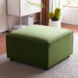 Tessa Modular Ottoman, Velvet Moss Green - thumbnail 3