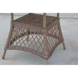 Provence 4‑Seater Rattan Garden Dining Set with Round Table and Furniture Cover - thumbnail 4