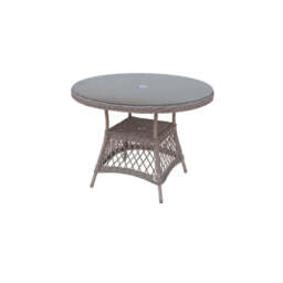 Provence 4‑Seater Rattan Garden Dining Set with Round Table and Furniture Cover - thumbnail 3