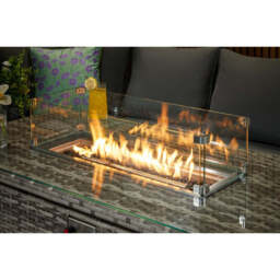 Rosen 9 Seater Rattan Garden Furniture Corner Sofa Fire Pit Set with Armchair and Stools, Without Rain Cover - thumbnail 9