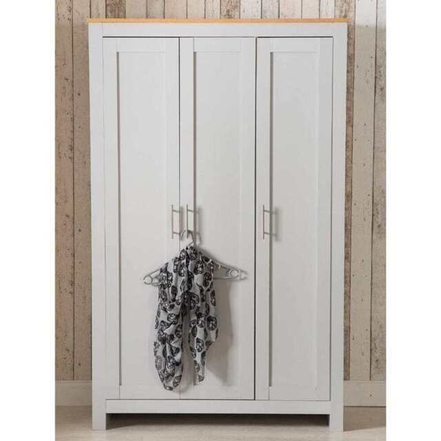 Heritage 3 Door Wardrobe, Grey