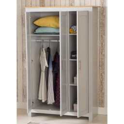 Heritage 3 Door Wardrobe, Grey - thumbnail 5
