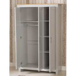 Heritage 3 Door Wardrobe, Grey - thumbnail 6