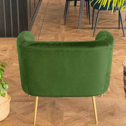 Russell Velvet Armchair In Moss Green - thumbnail 8