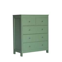 Neo 3+2 Drawers Chest Of Drawers Storage Cabinet, Sage Green