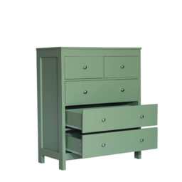 Neo 3+2 Drawers Chest Of Drawers Storage Cabinet, Sage Green - thumbnail 4