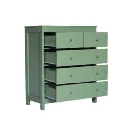 Neo 3+2 Drawers Chest Of Drawers Storage Cabinet, Sage Green - thumbnail 2