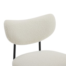 Set Of 2 Luca Designer Upholstered Boucle Dining Chair, Beige Boucle - thumbnail 8