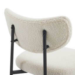 Set Of 2 Luca Designer Upholstered Boucle Dining Chair, Beige Boucle - thumbnail 9