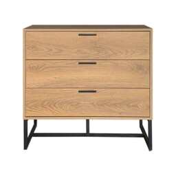Belluno Industrial Style 3 Drawer Chest Of Drawers Cabinet - thumbnail 7