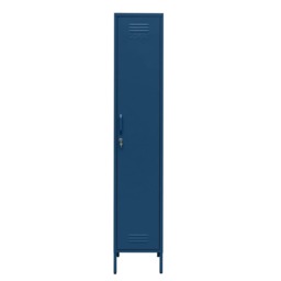 Lokki® Single Door Locker With Adjustable Shelf Storage Cabinet, Navy - thumbnail 1