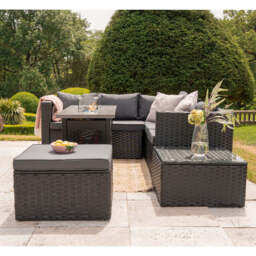 Vancouver 6‑Seater Outdoor Sofa Set with Fire Pit Table - thumbnail 4