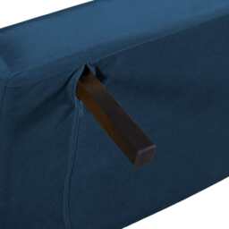 Jola Velvet Foldable Single Sofa Bed with Pillow, Blue - thumbnail 5