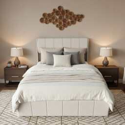 Velvet Upholstered Lift Up Ottoman Bed Frame with 3 Drawers Double Bed, Cream - thumbnail 1